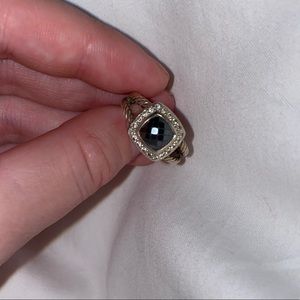 David Yurman Petite Albion Ring - Onyx size 7